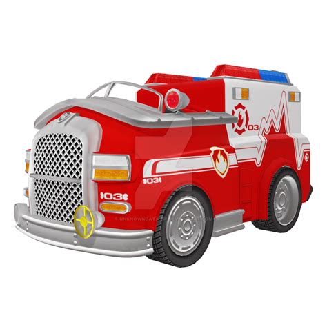 Paw Patrolblender Rendermarshall S Emt Truck By Unknowndata Br On