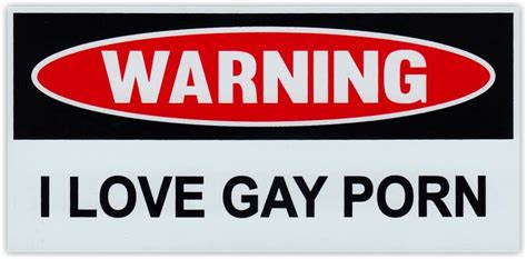 Funny Warning Magnet I Love Gay Porn 6 X 3 Magnetic