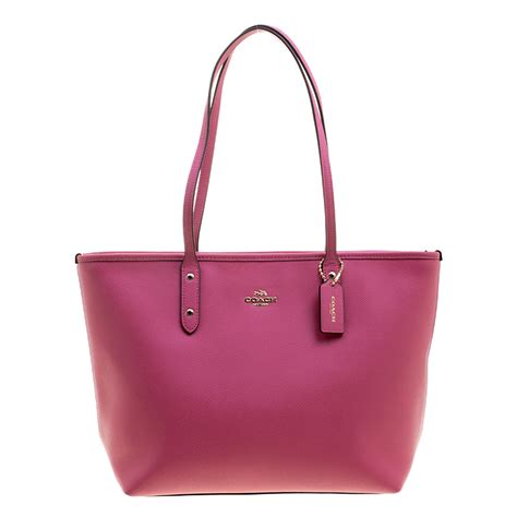 Coach Pink Leather City Zip Tote Coach The Luxury Closet