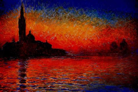Sunset In Venice Art Print By Claude Monet Icanvas Monet Art