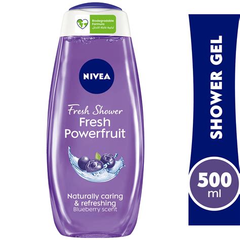 Nivea Shower Gel Power Fruit Fresh 500ml Online At Best Price Shower Gel And Body Wash Lulu