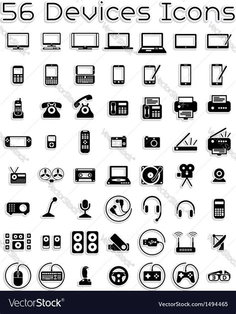 Electronic Devices Icons Royalty Free Vector Image