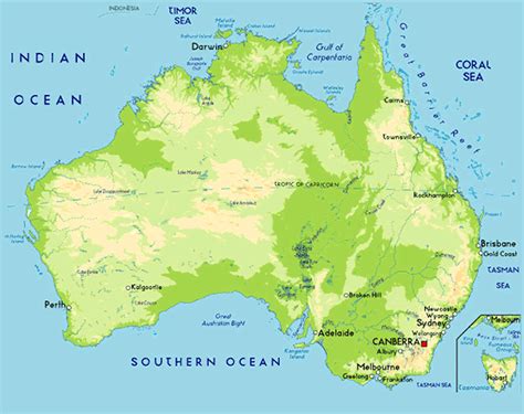maps of countries australia
