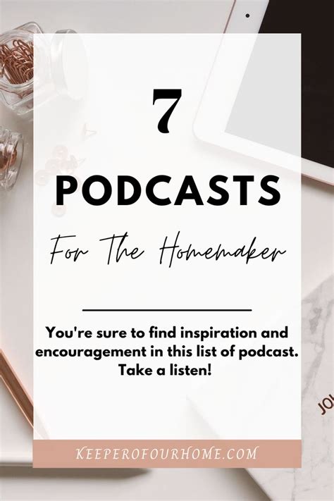7 Podcasts For Homemakers And Moms Podcasts Encouragement Homemaking