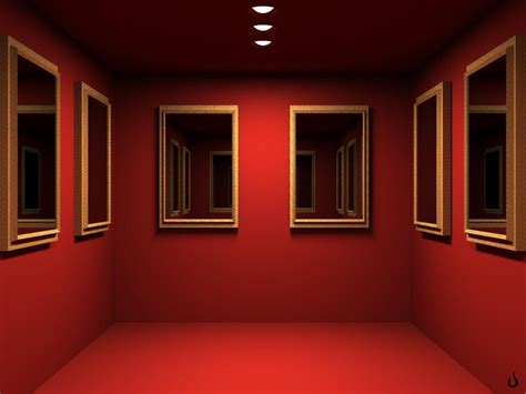 Red Mirrored Room Wallpapers And Images Wallpapers Pictures Photos