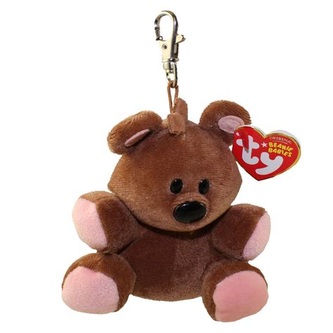 Ty Beanie Baby Pooky The Stuffed Animal Bear Metal Key Clip 4