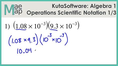 Operations With Numbers In Scientific Notation Worksheet Easy
