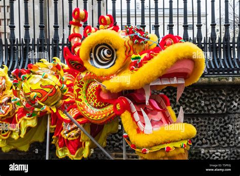England London Chinatown Chinese New Year Parade Chinese Dragon