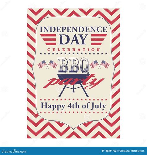 Happy 4th Of July Bbq Grill Poster Template For Fourth Of July Bbq
