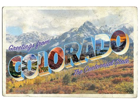 Vintage Colorado Postcard Postcard City Postcard Wall Graphics