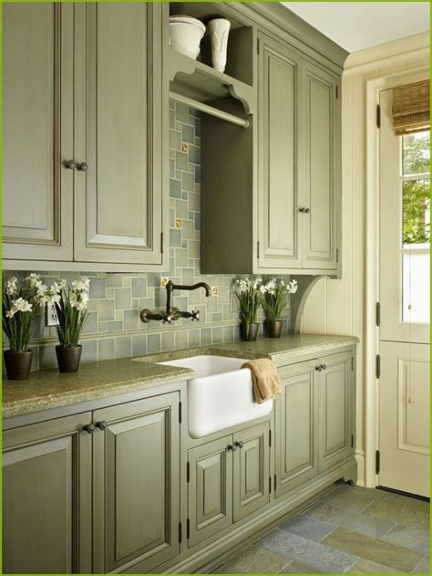 Awesome Sage Greens Kitchen Cabinets Decorating Green Kitchen