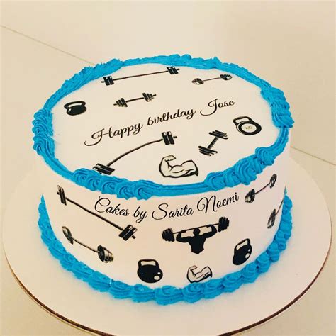 Pastel para hombre | pastel de cumpleaños | gym cake | fitness cake | Pastel de cumpleaños ...