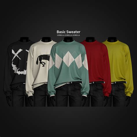 Basic Sweater Top New Mesh All Lods Shadow Map Gorilla Gorilla
