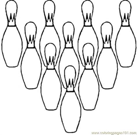 Ten Pins Coloring Page Free Bowling Coloring Pages