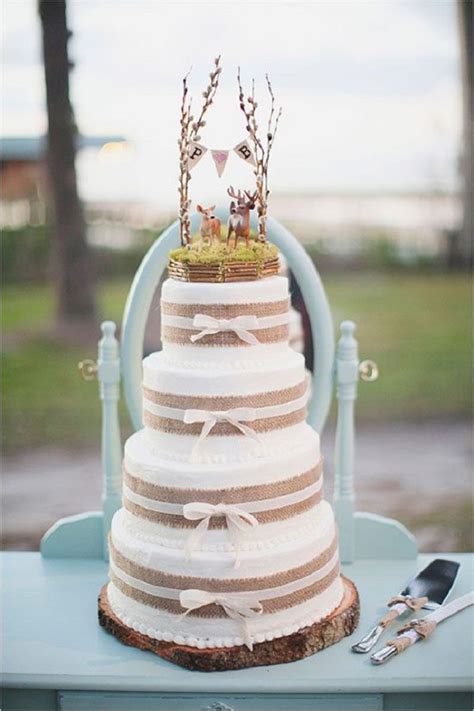 Outofmybubble 30 Burlap Rustic Country Weddings Cakes