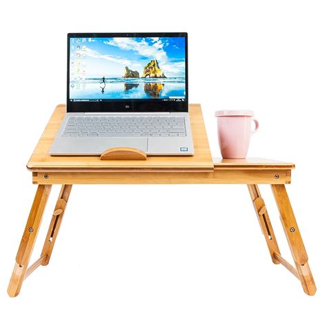 Adjustable Lap Desk Mind Reader Bamboo Bed Tray Adjustable Lap Desk