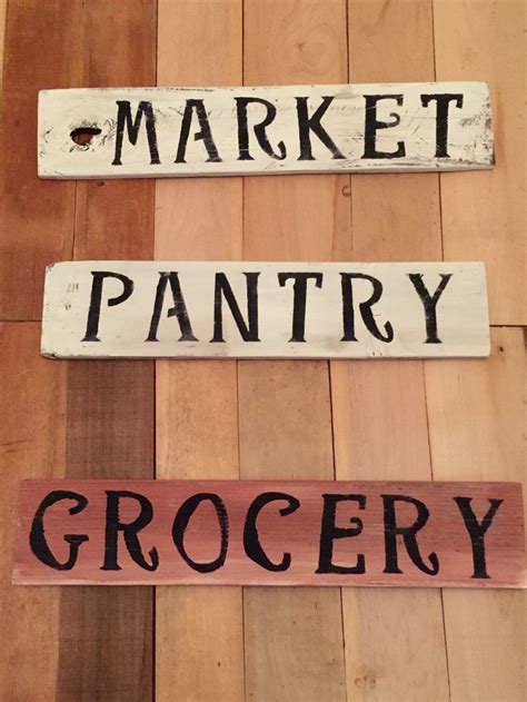Grocery Wood Sign Grocery Sign Distressed Wood Sign Vintage Style