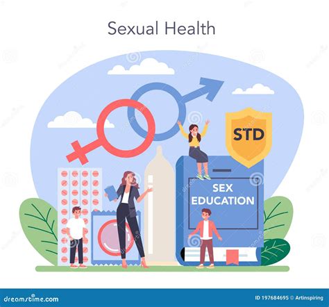 Sexual Education Concept Sexual Health Lesson For Young Stock Vector