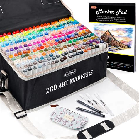 Shuttle Art 280 Colors Dual Tip Alcohol Based Art Markers 279 Colors
