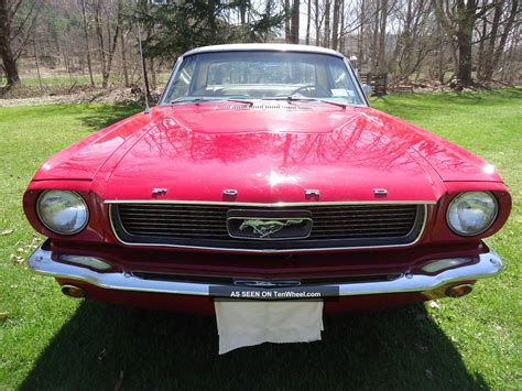 Cherry Red 1966 Ford Mustang C Code Coupe 289 V8 C4 Automatic Rally Wheels