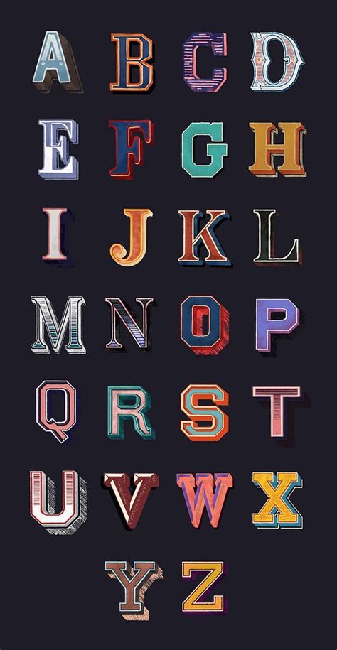 Alphabet Set Capital Vintage Letters Free Vector Rawpixel