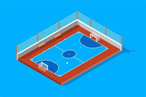 Free Vector Isometric Futsal Field Illustration