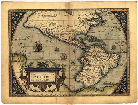 Orteliuss Map Of The New World Photograph By Library Of Congress