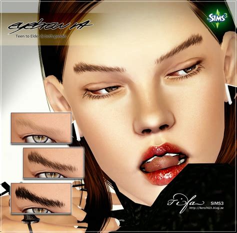 My Sims 3 Blog Eyebrows Eyes And Lipstick By Tifa