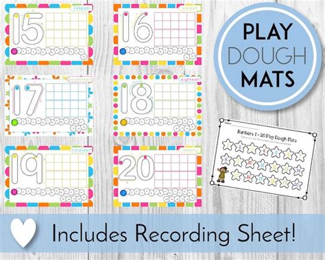 Free Printable Numbered Play Doh Mats B23 In 2022 Preschool Number