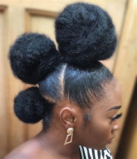 The Best 5 Cute Hairstyles For Black Girls Natural Hair Buns Trendqam