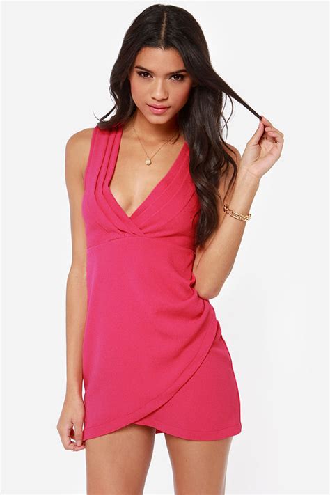 Hot Pink Dress Backless Dress Party Dress 4500 Lulus