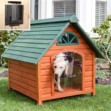 Don't let the name fool you. Spotty Wooden Insulated Dog House with Heater - Dog Houses at Hayneedle