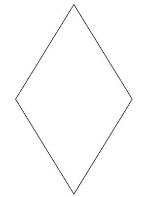 Practice drawing a geometric diamond shape in four steps in this printable worksheet. Diamond | Printable patterns, Shape coloring pages ...