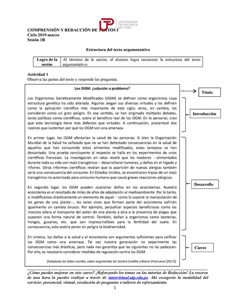 Estructura Del Ensayo Texto Argumentativo Comentario De Texto Mobile