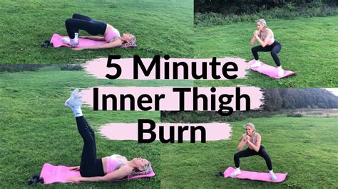 5 Minute Inner Thigh Burn Challenge No Equipment Home Workout Youtube