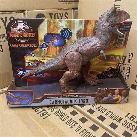 Mattel Jurassic World Carnotaurus Toro Camp Cretaceous Dengan Suara