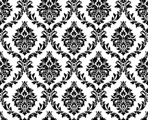 Vector Seamless Damask Pattern Ornate Vintage Background Premium