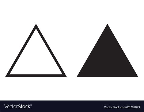 Equilateral Triangle Icon Line Triangle Royalty Free Vector