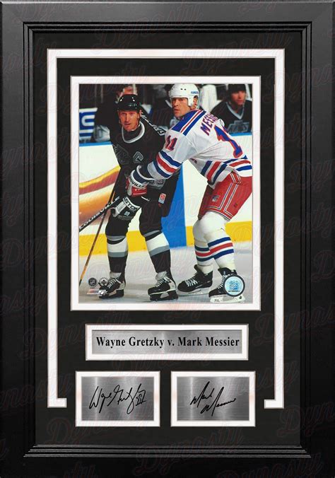 Wayne Gretzky V Mark Messier 8 X 10 Framed Hockey Rivalry Photo With