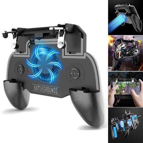 Mobile Phone Game Controller Gamepad Joystick Fire Trigger With Cooling