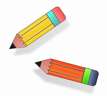 Pencil Pencils Clipart Clip Short Cliparts Svg