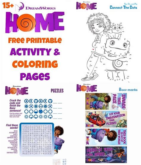 Dreamworks Home Activity Pages