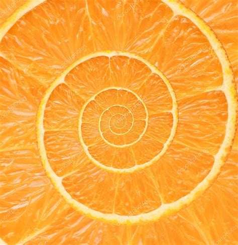 Orange Infinity Spiral Abstract Background Fibonacci — Stock Photo
