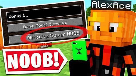 Minecraft Has A Super Noob Difficulty Youtube
