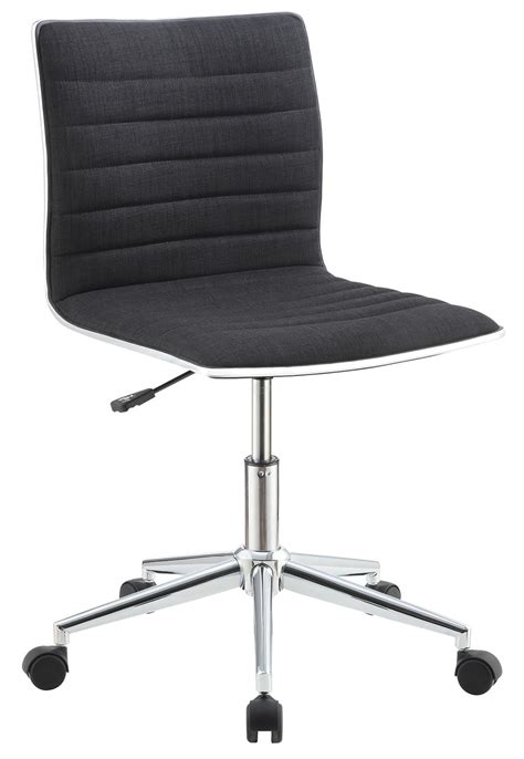 Coaster Office Chairs Sleek Office Chair With Chrome Base A1