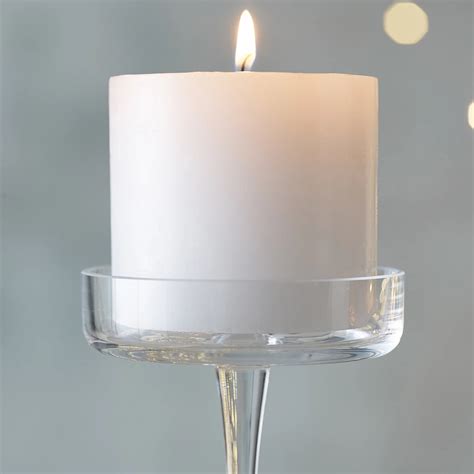 Glass Tall Pillar Candle Holder Candle Holders The White Company Uk