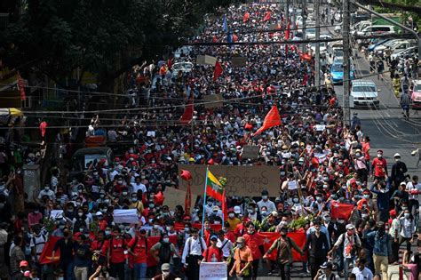 Tens Of Thousands Rally In Growing Protests Against Myanmar Coup World News