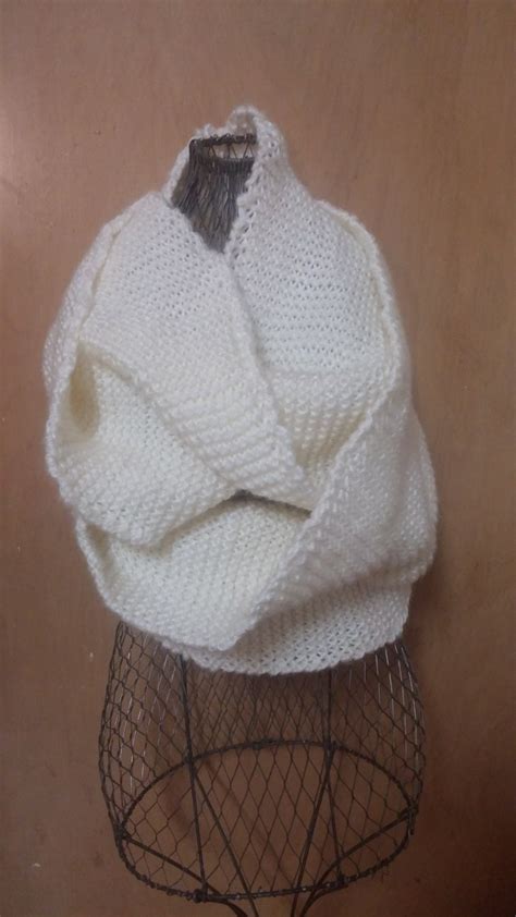 Cream Colored Knit Infinity Scarf By Oohkarina On Etsy