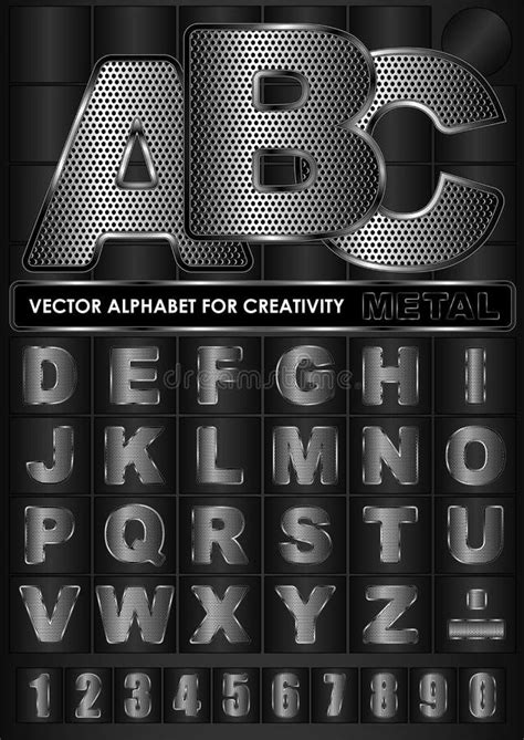 Vector Alphabet Metal Stock Vector Illustration Of Symbol 27511127