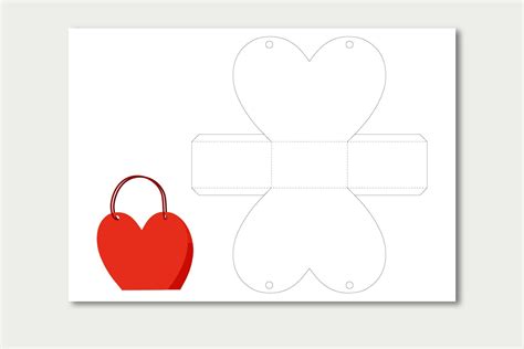 Paper Heart Box Template